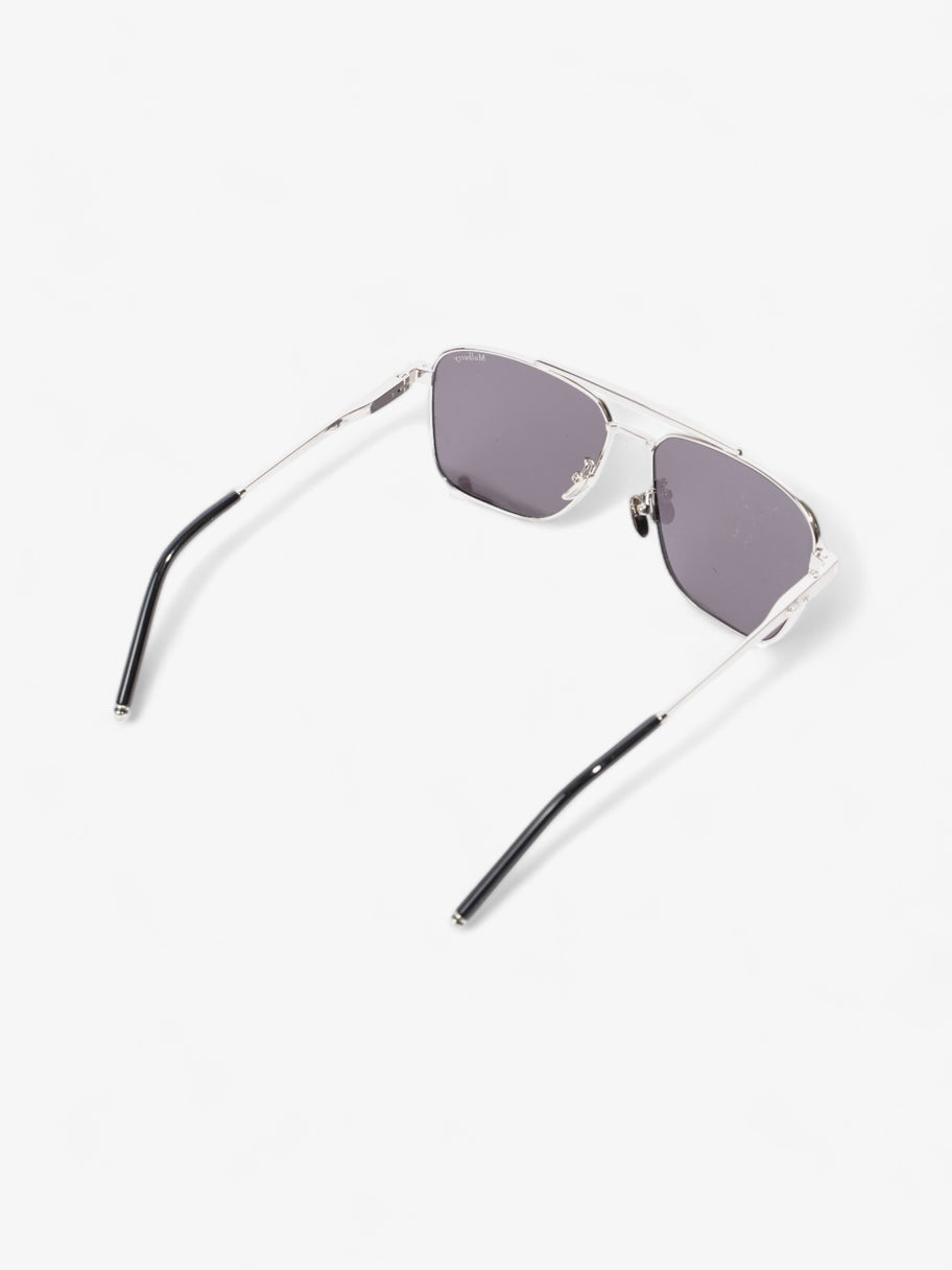 Mulberry Square Framed Sunglasses Silver / Black Acetate 140mm Image 6