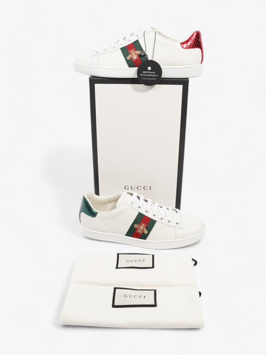 Gucci Ace Sneakers with Bee White / Red / Green Leather EU 37.5 UK 4.5 Image 10