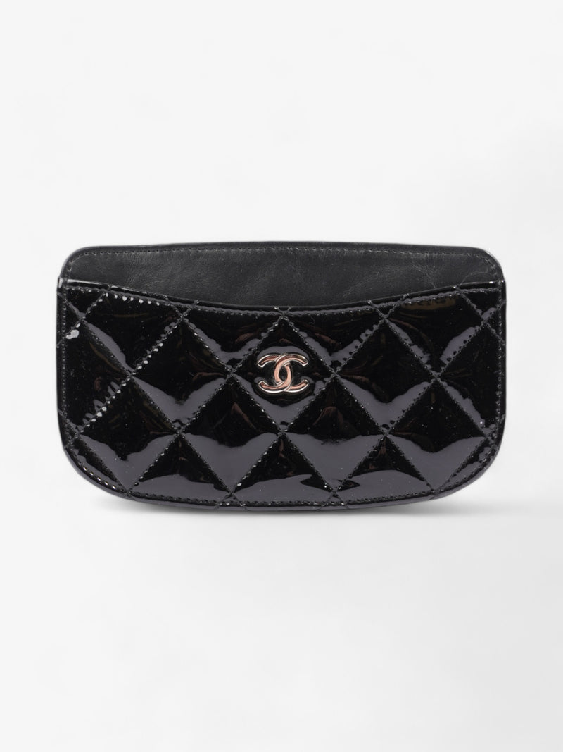  Chanel CC Card Holder Black Patent Leather