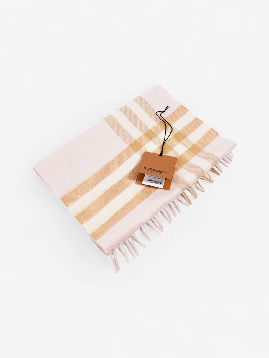 Burberry Giant Check Scarf Pink / Brown Cashmere Image 5