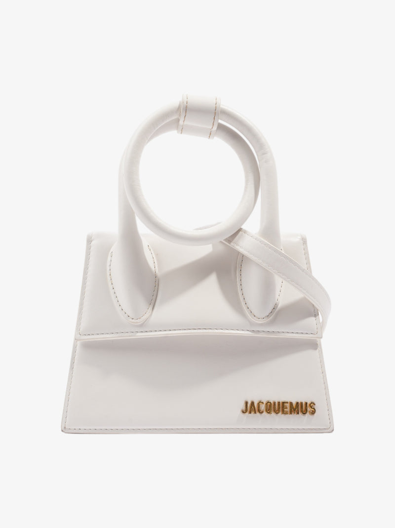  Jacquemus Le Chiquito Noeud White Leather