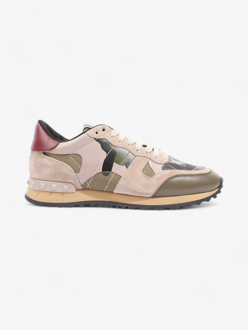  Valentino Rockrunner Sneakers Khaki / Pink / Black Suede EU 37.5 UK 4.5