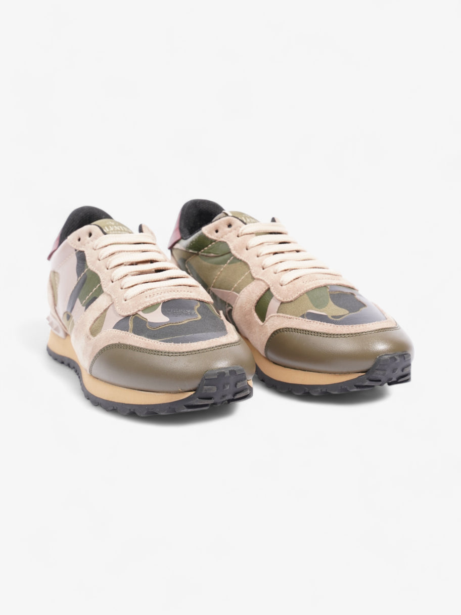 Valentino Rockrunner Sneakers Khaki / Pink / Black Suede EU 37.5 UK 4.5 Image 2