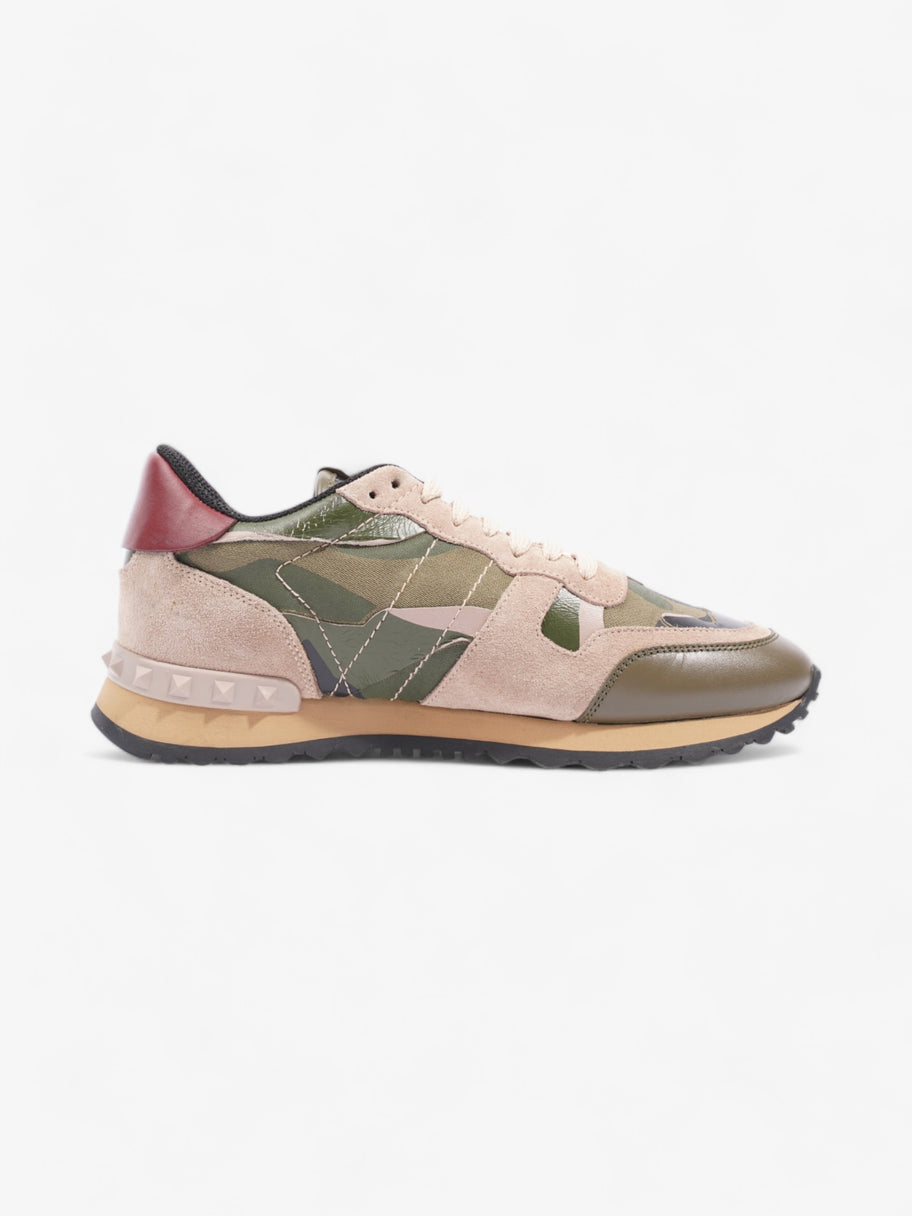 Valentino Rockrunner Sneakers Khaki / Pink / Black Suede EU 37.5 UK 4.5 Image 4