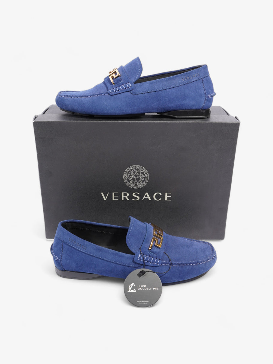 Versace Driver Loafers Navy Blue Suede EU 41 UK 8 Image 10