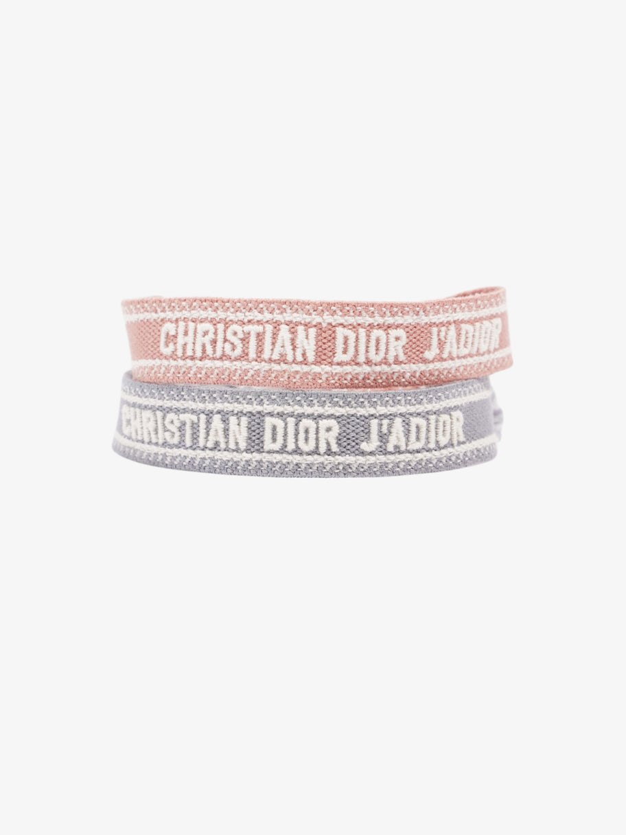 Christian Dior J'Adior Friendship Bracelet Set Pink / Grey / White Cotton Image 1