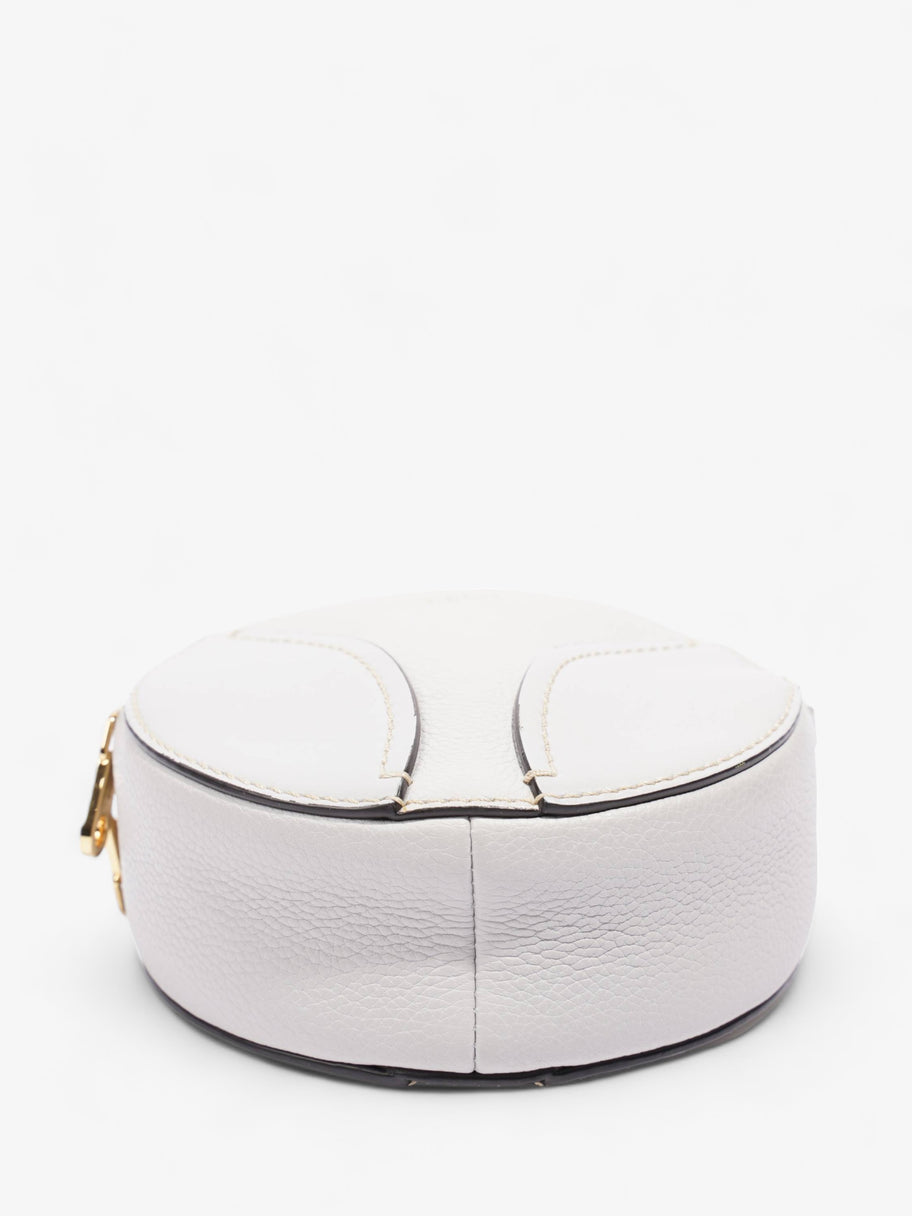 Mini Round Daria Light Grey Leather Image 6