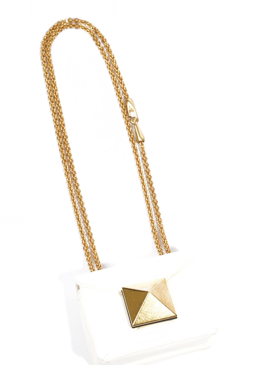 One Stud Mini Ivory Nappa Leather Image 9