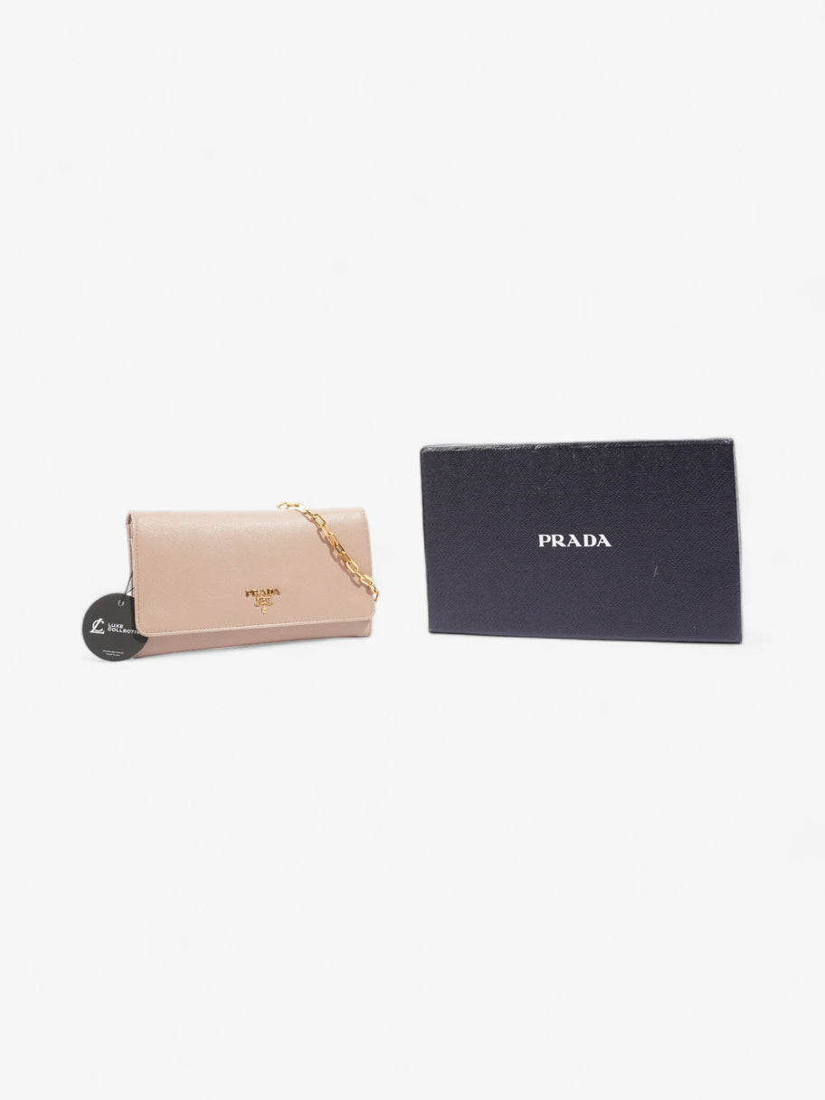 Prada Long Flap Neutral Saffiano Leather Image 6