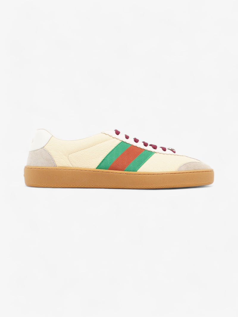  Gucci G74 Sneakers Yellow / White / Green Leather EU 44 UK 10