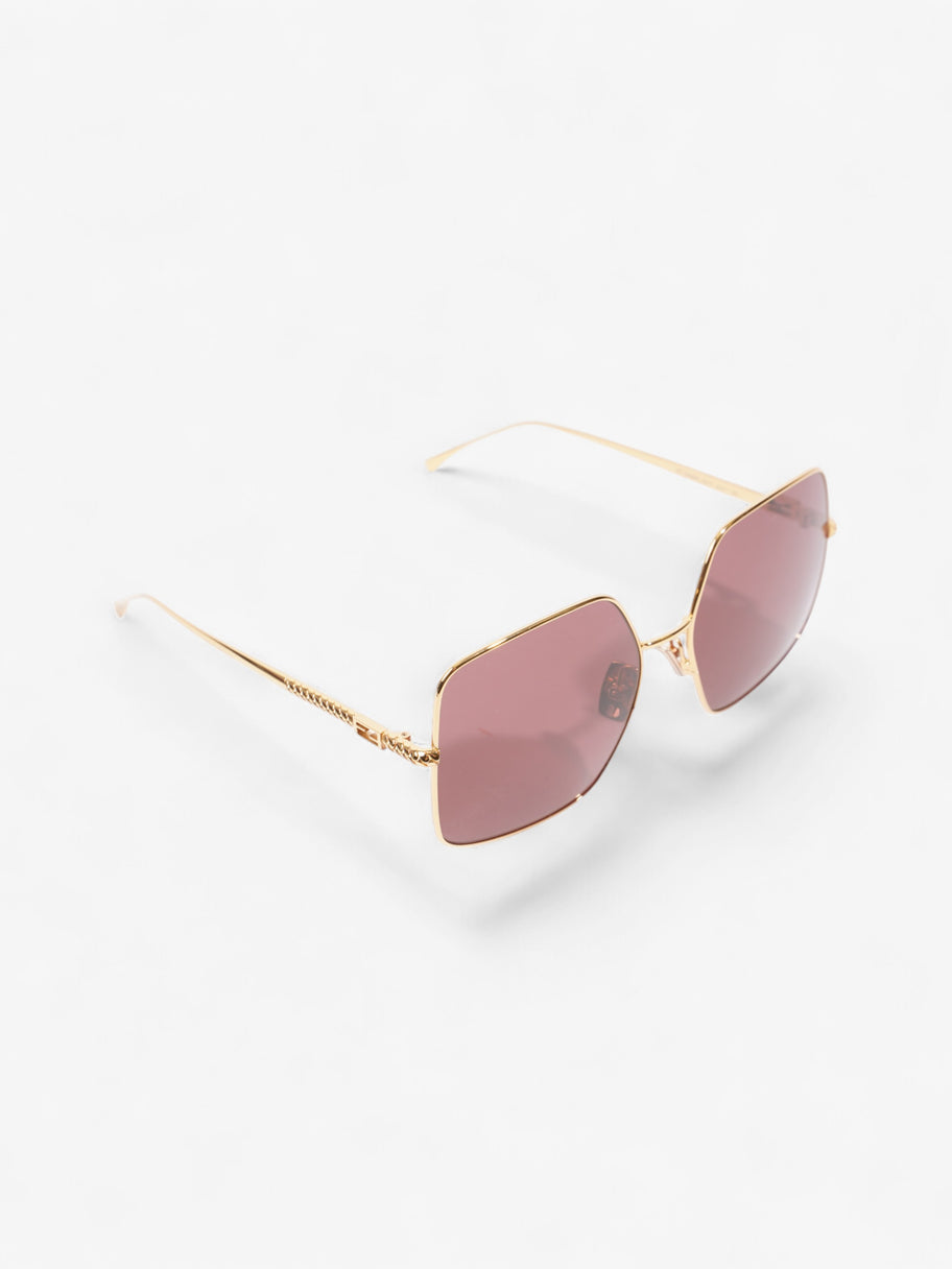 Fendi FF Sunglasses Gold / Black Acetate 145mm Image 5