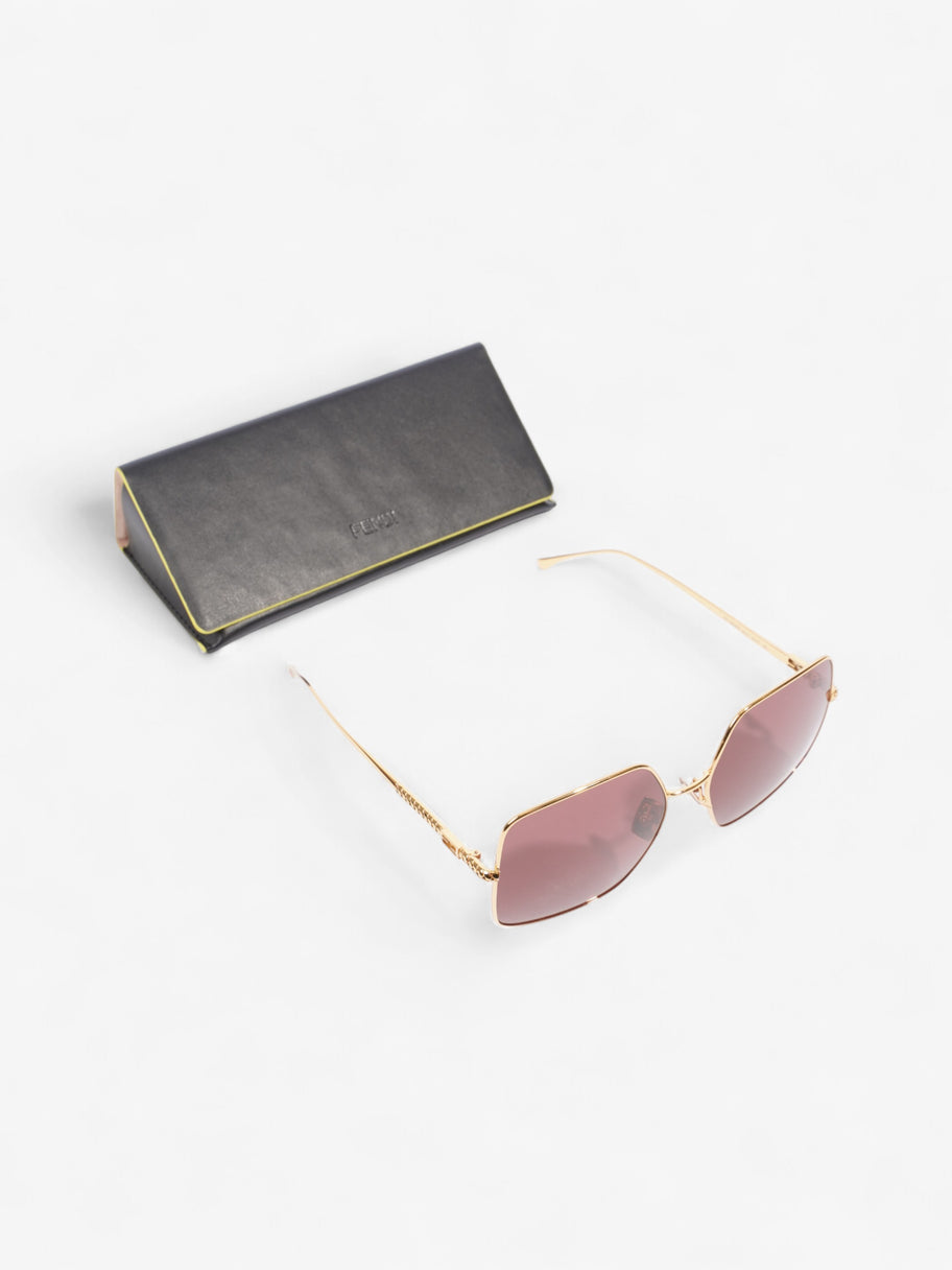 Fendi FF Sunglasses Gold / Black Acetate 145mm Image 6