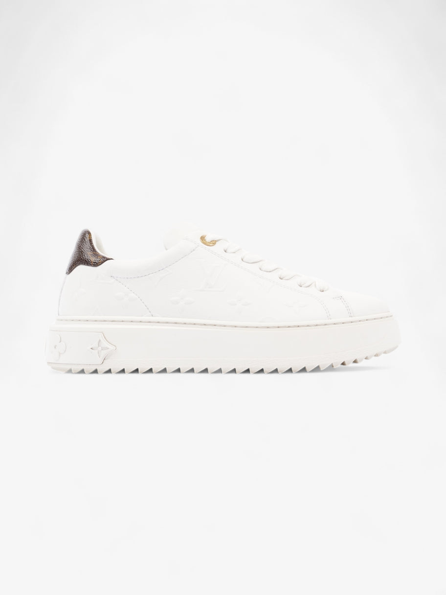 Louis Vuitton Time Out Sneaker White / Brown Monogram Leather EU 36.5 UK 3.5 Image 1