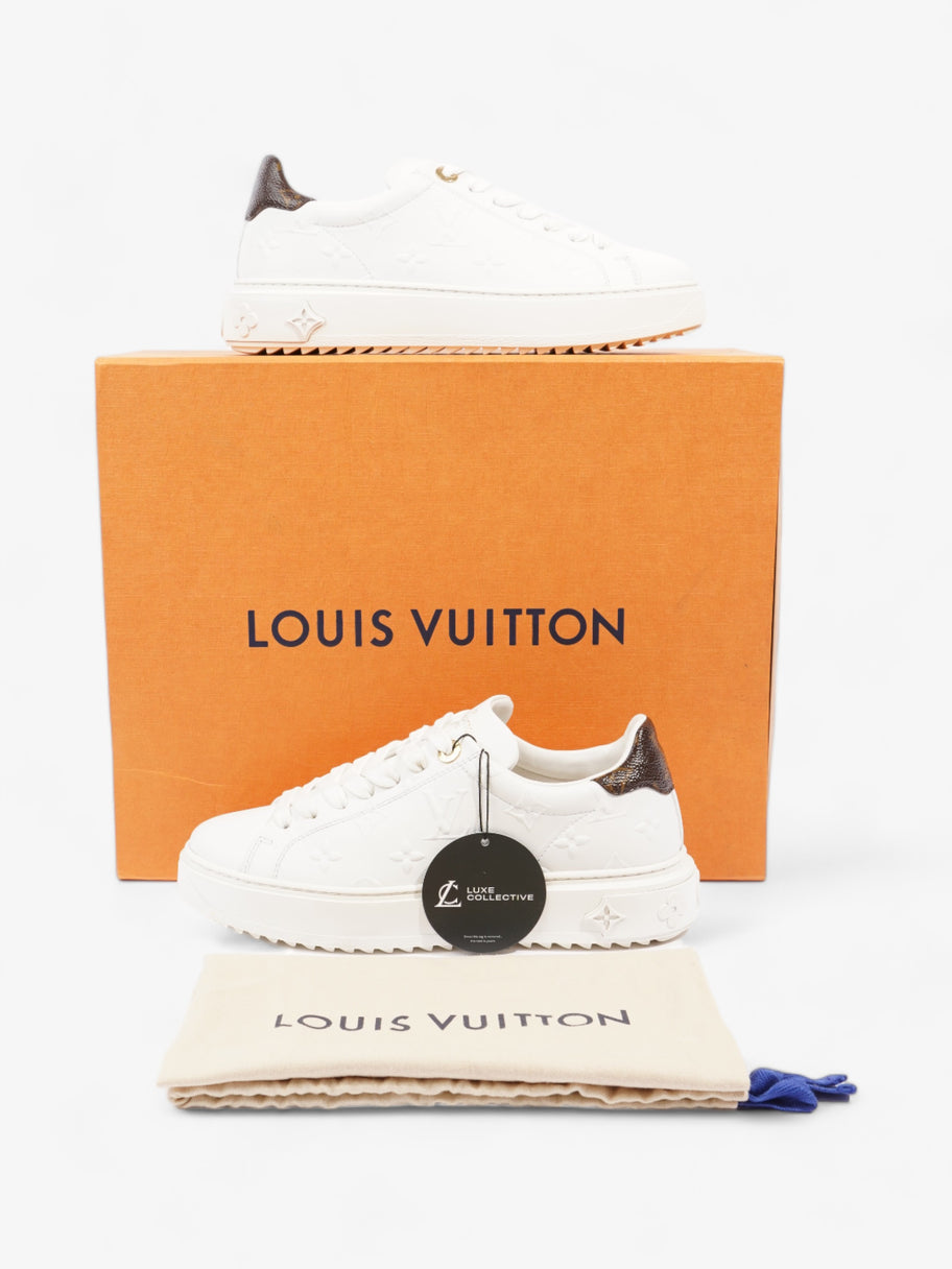 Louis Vuitton Time Out Sneaker White / Brown Monogram Leather EU 36.5 UK 3.5 Image 10