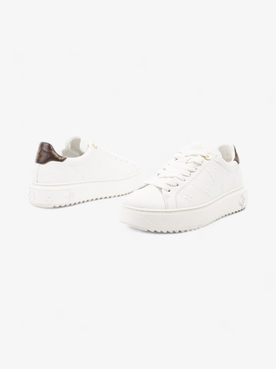 Louis Vuitton Time Out Sneaker White / Brown Monogram Leather EU 36.5 UK 3.5 Image 9