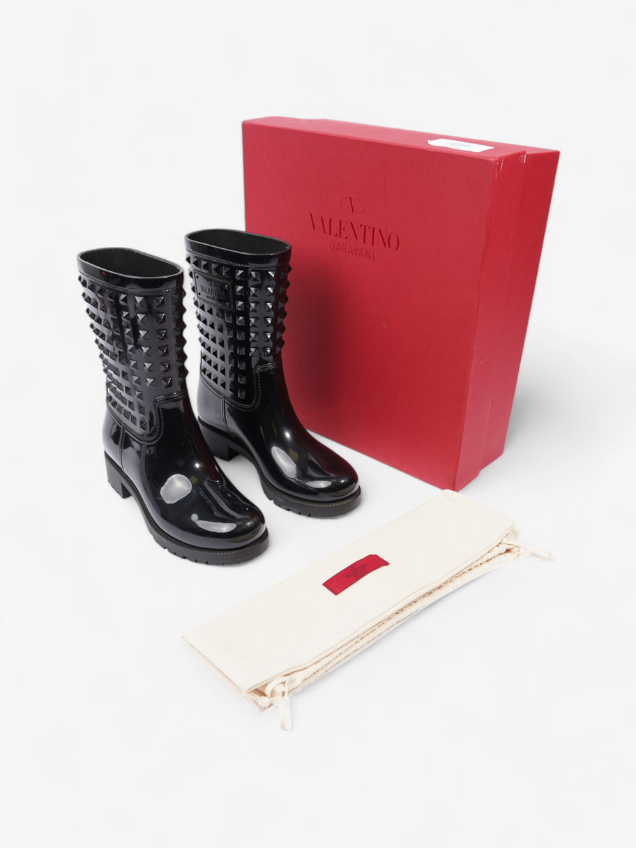 Valentino Rain Boots Black Rubber EU 37 UK 4 Image 10