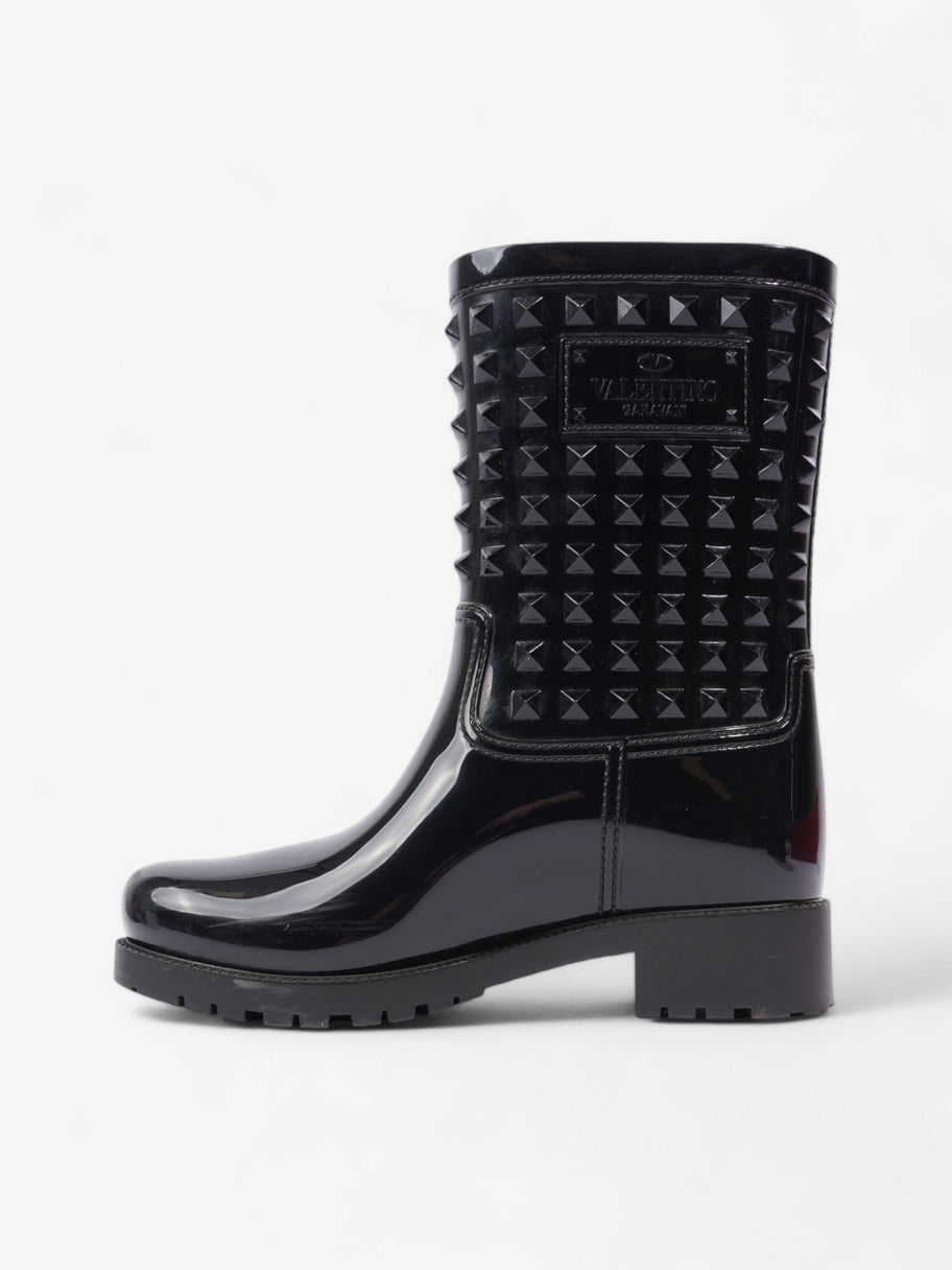 Valentino Rain Boots Black Rubber EU 37 UK 4 Image 3