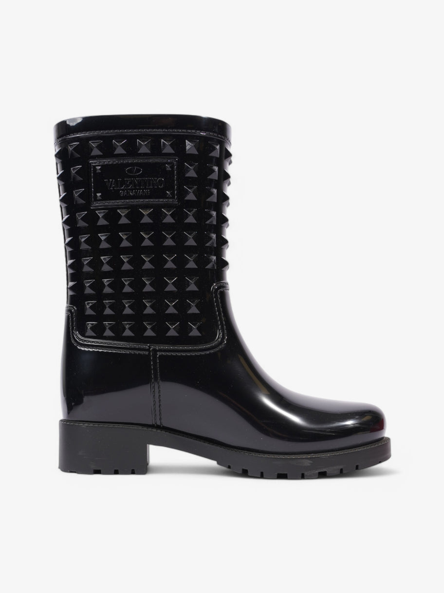 Valentino Rain Boots Black Rubber EU 37 UK 4 Image 4