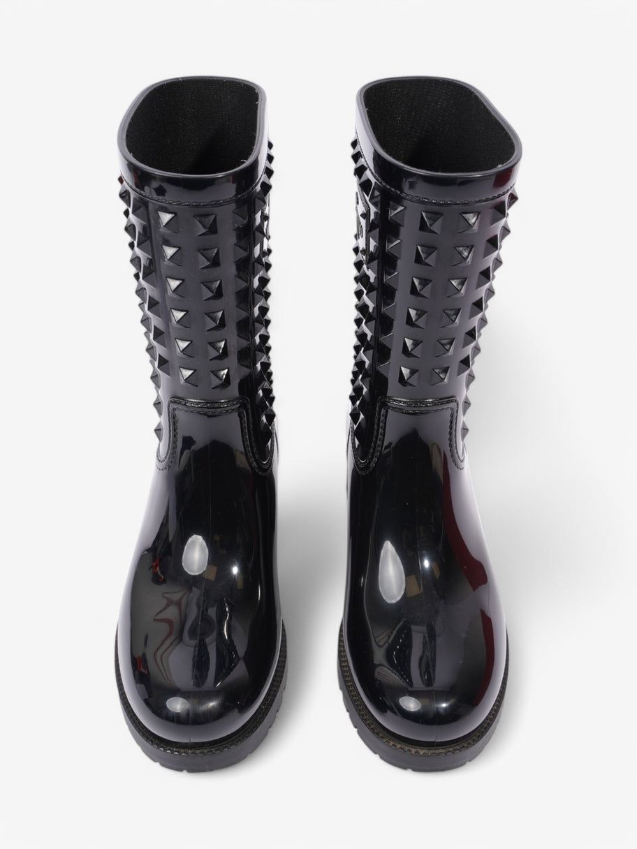 Valentino Rain Boots Black Rubber EU 37 UK 4 Image 8