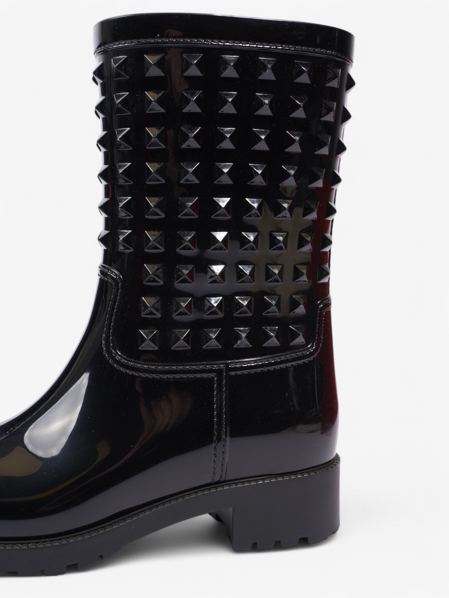 Valentino Rain Boots Black Rubber EU 37 UK 4 Image 9