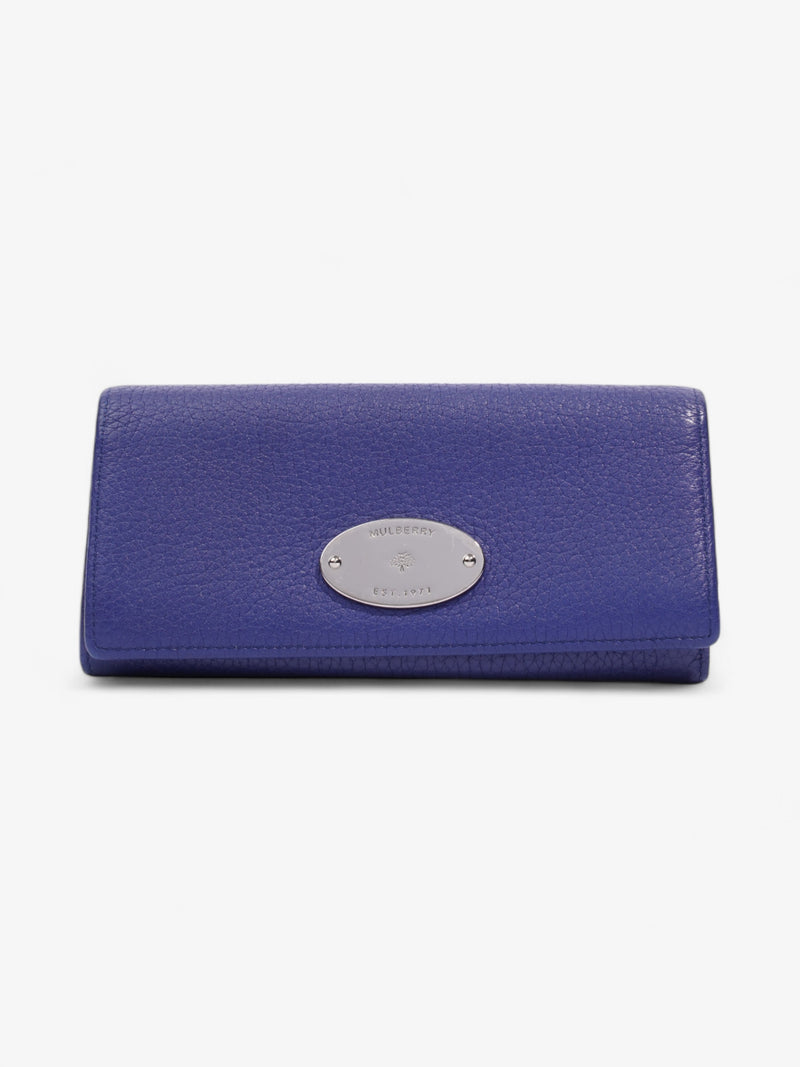  Mulberry Tree Continental Wallet Blue Goatskin Leather