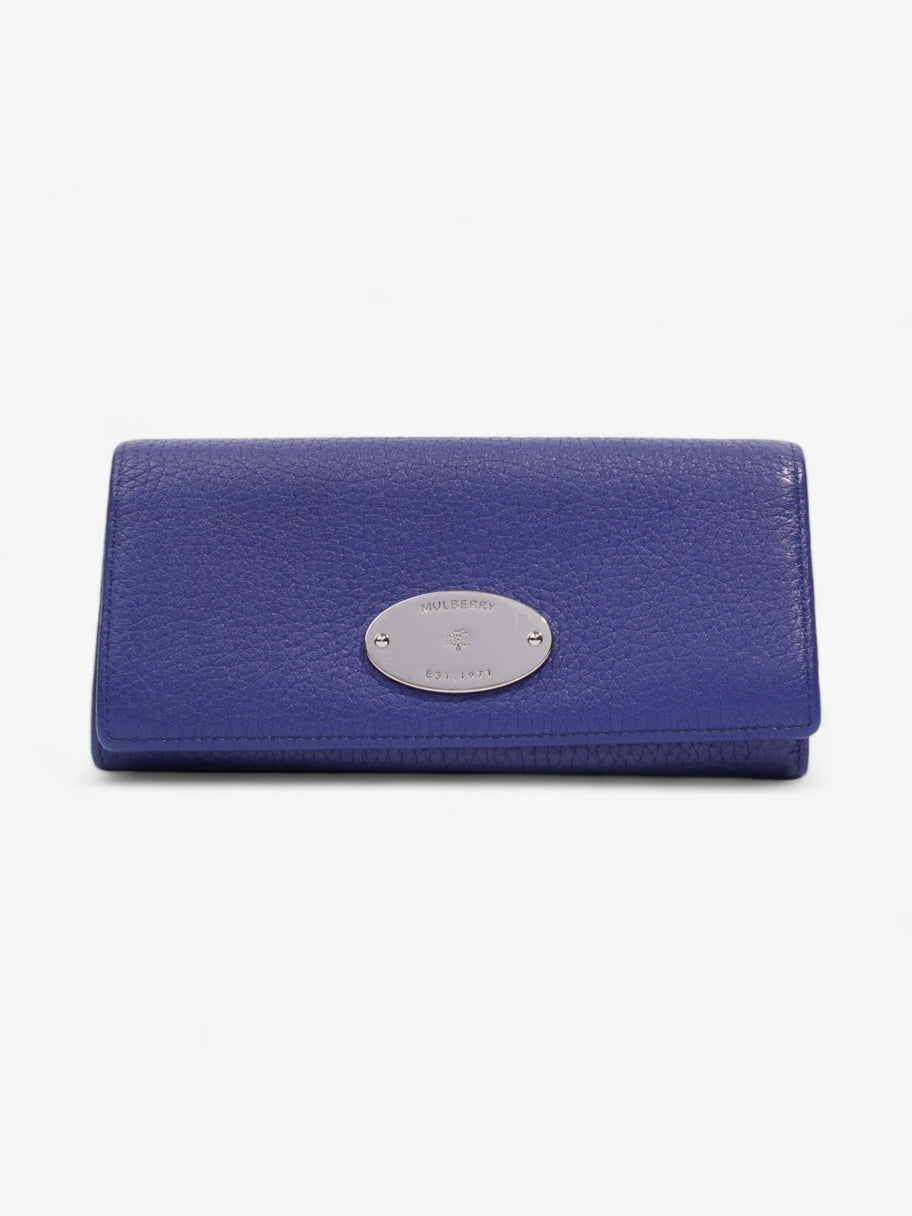 Mulberry Tree Continental Wallet Blue Goatskin Leather Image 1