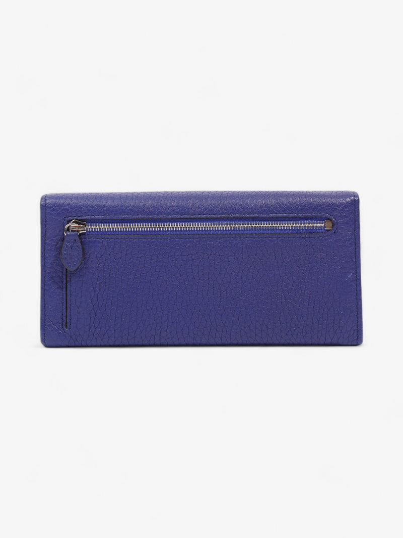  Mulberry Tree Continental Wallet Blue Goatskin Leather