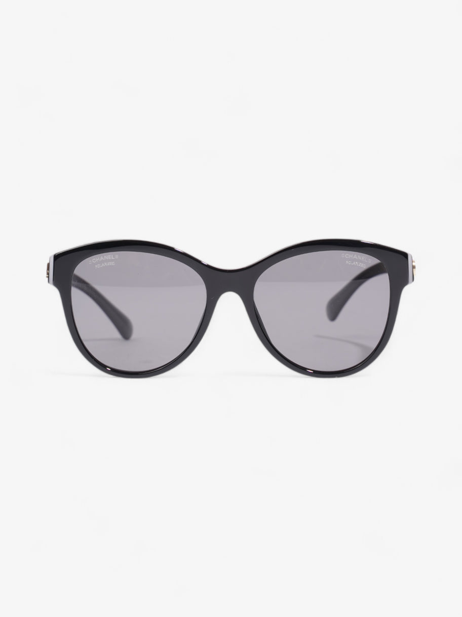 Chanel Cat Eye Sunglasses Black Acetate 140mm Image 1