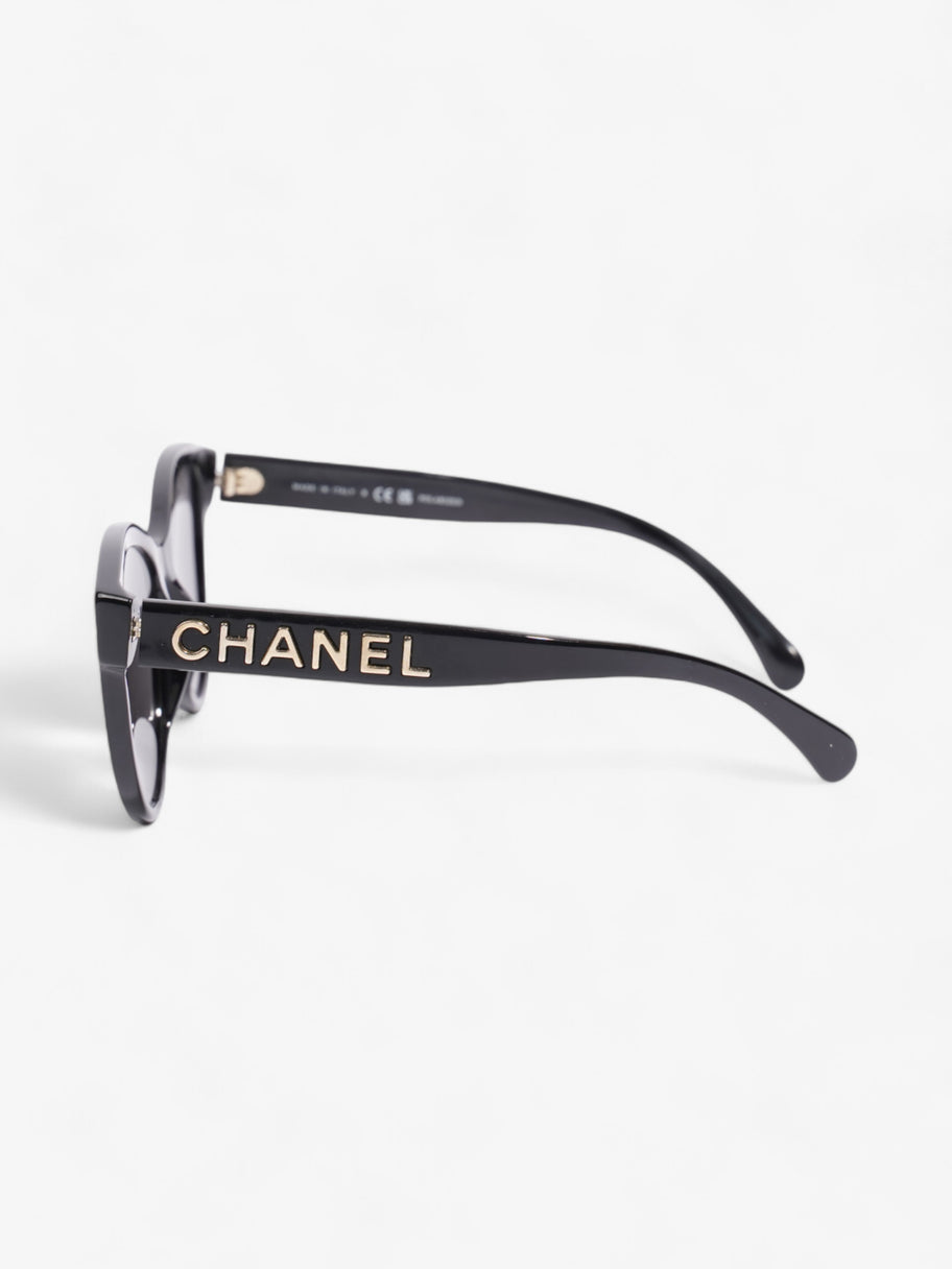 Chanel Cat Eye Sunglasses Black Acetate 140mm Image 2