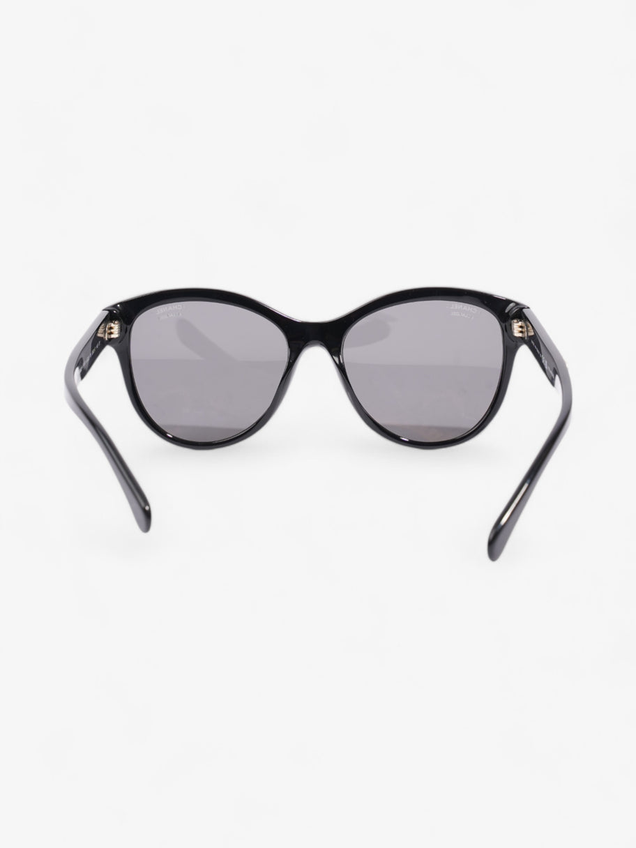 Chanel Cat Eye Sunglasses Black Acetate 140mm Image 3