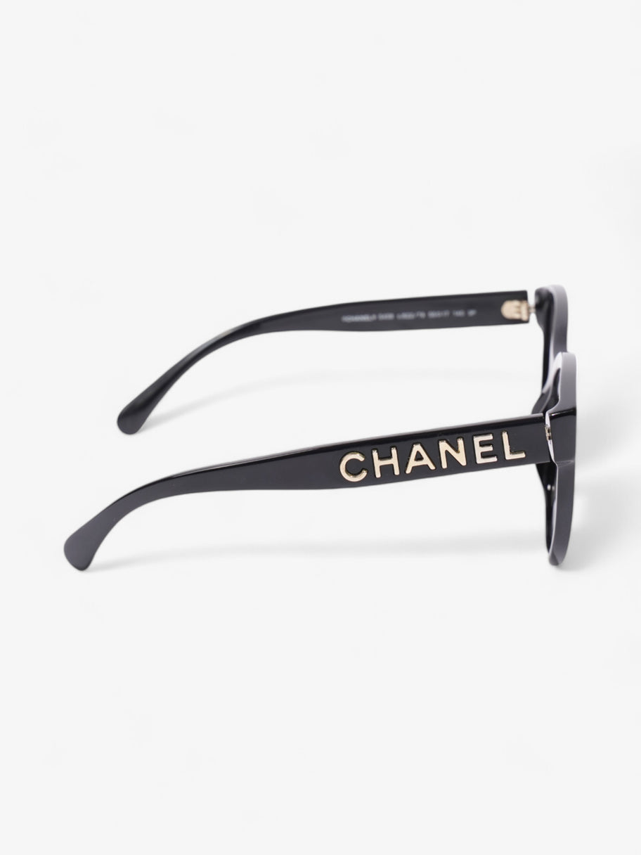 Chanel Cat Eye Sunglasses Black Acetate 140mm Image 4