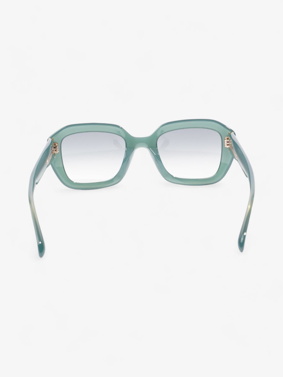 Isabel Marant Etoile Rectangular Framed Sunglasses Green Acetate 145mm Image 3