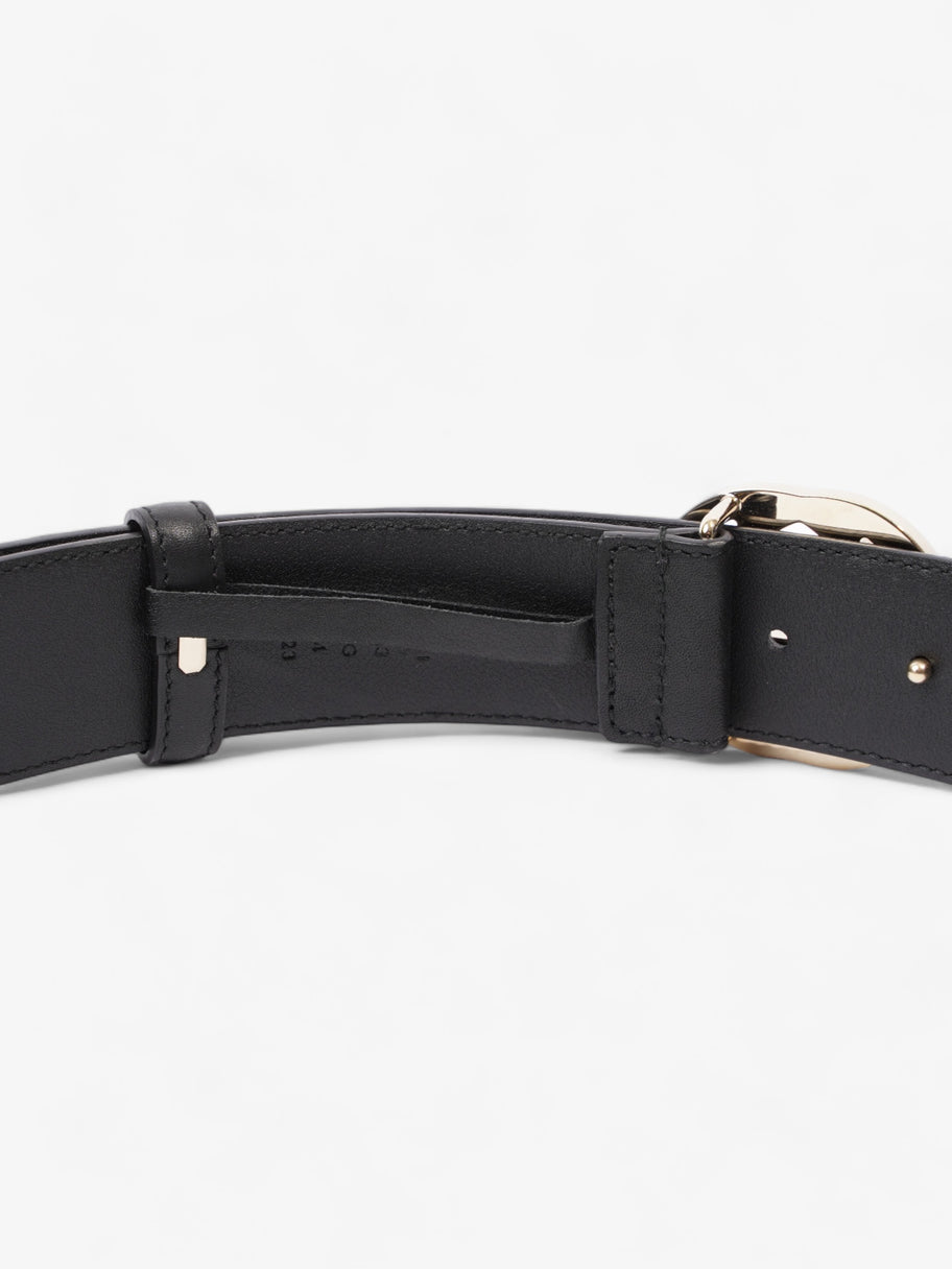 Interlocking G Belt Black Leather 85cm / 34