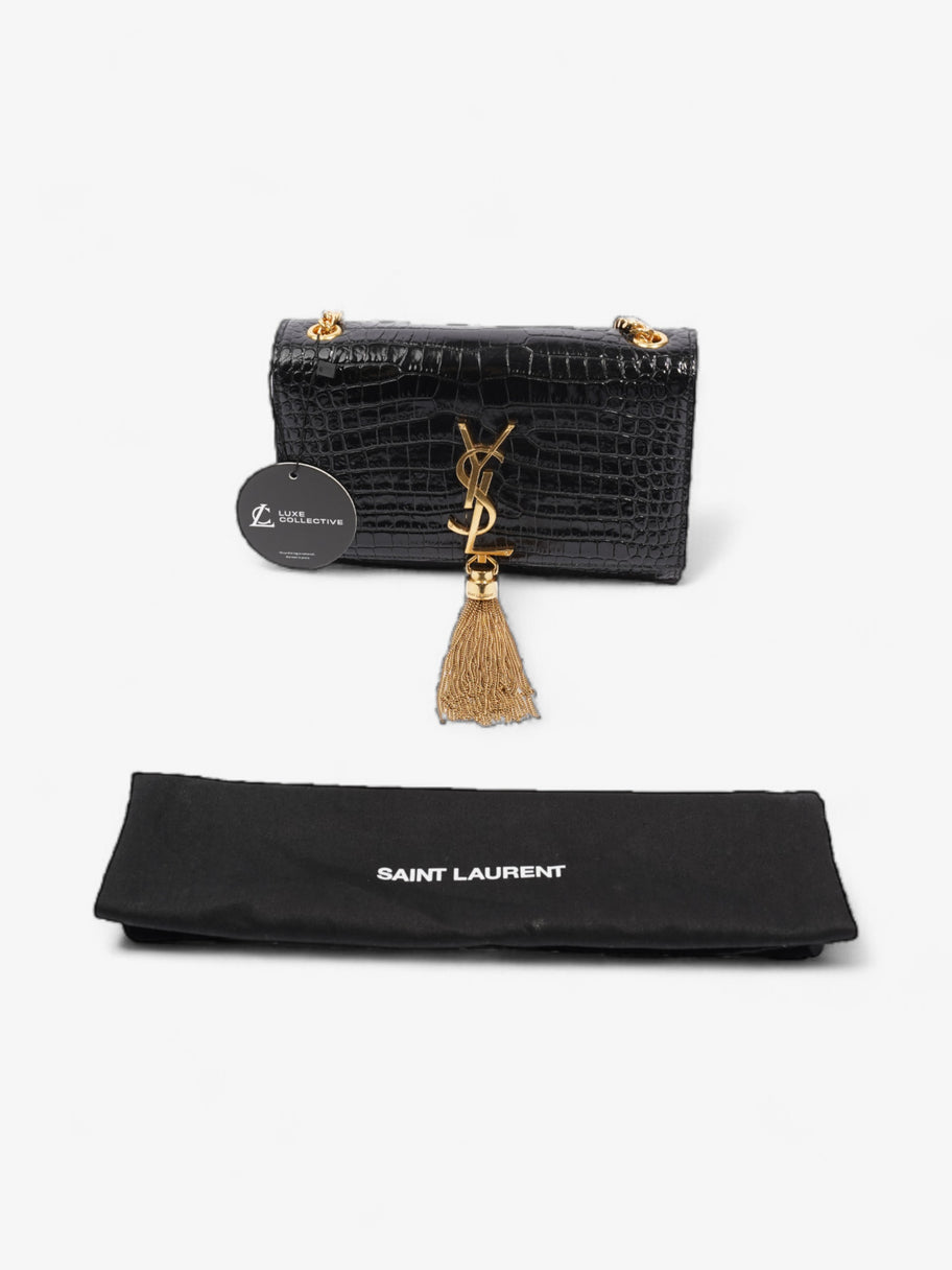 Saint Laurent Kate Tassle Bag Black Embossed Leather Small Image 9