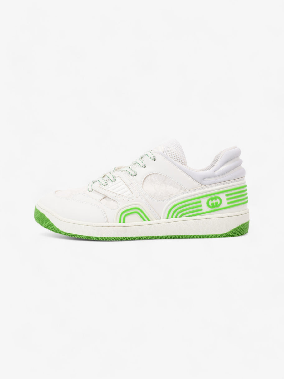 Gucci Basket Sneakers White  / Green Canvas EU 38 UK 5 Image 5