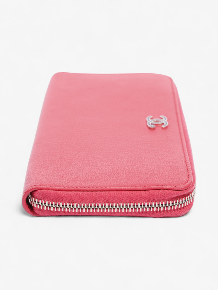 Chanel Zipped Lucky Clover Wallet Pink / Blue Leather Image 3