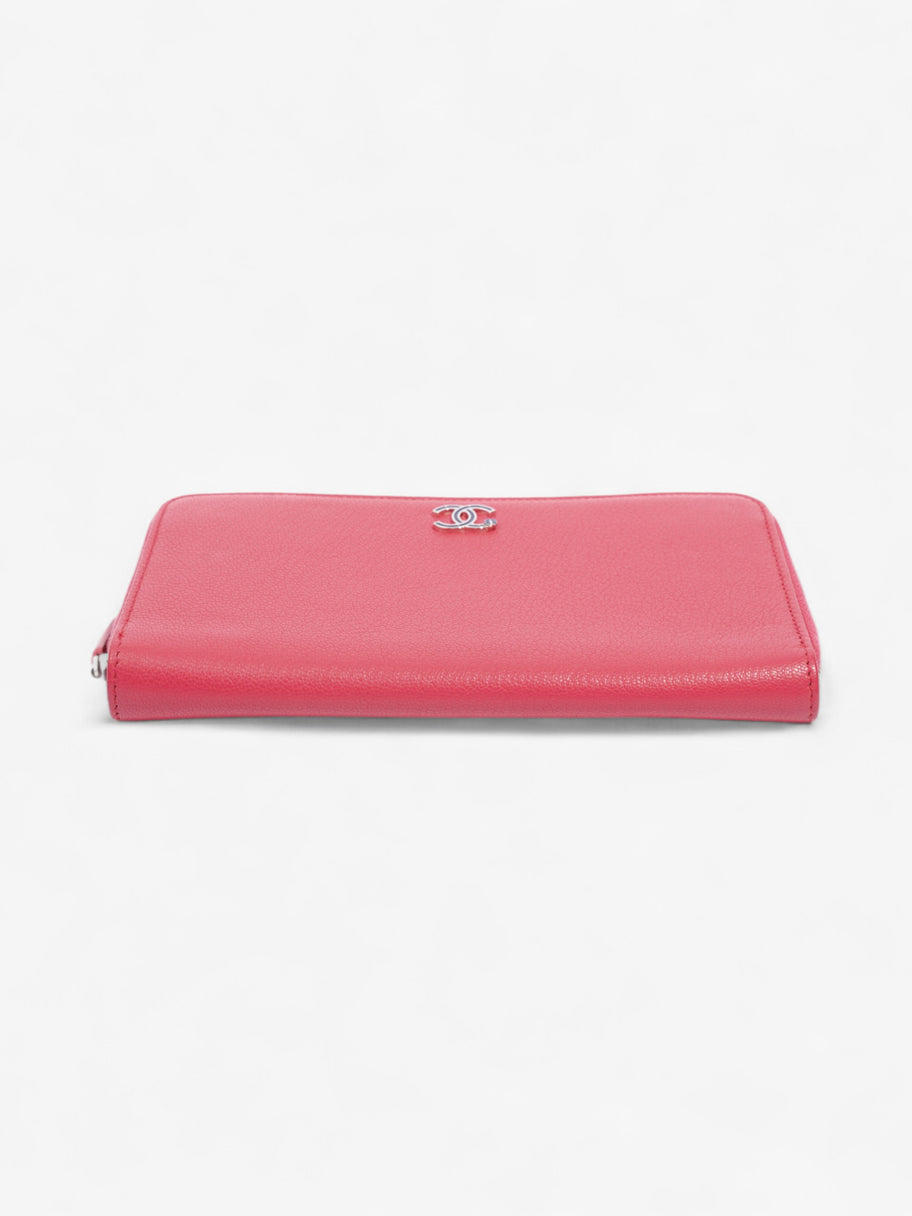 Chanel Zipped Lucky Clover Wallet Pink / Blue Leather Image 5