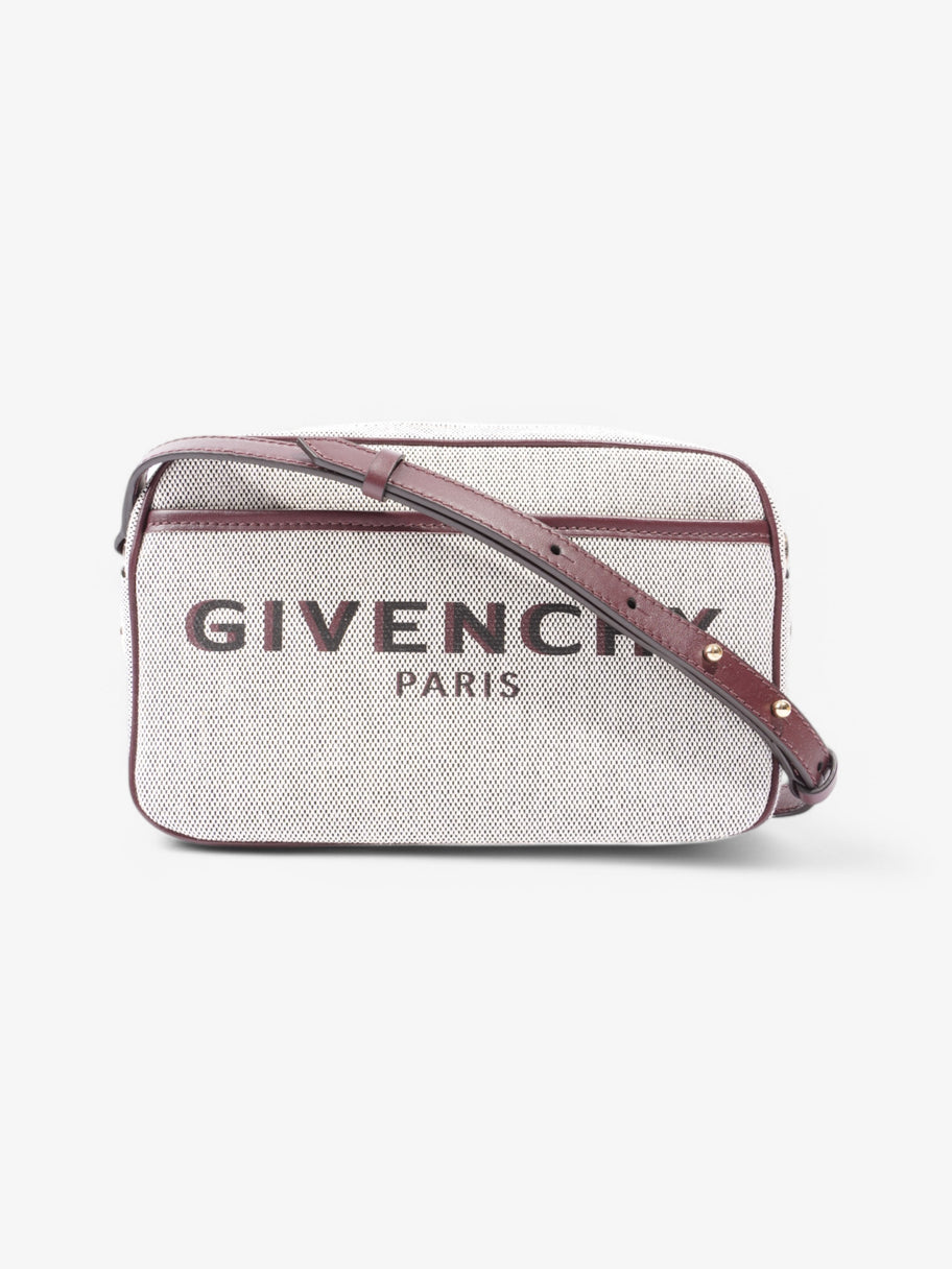 Givenchy Logo Bond Camera Bag White / Aubergine Canvas Image 1