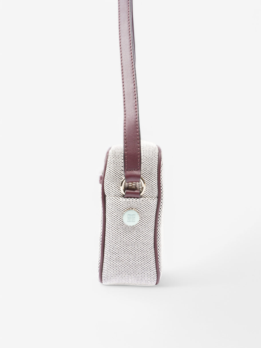 Givenchy Logo Bond Camera Bag White / Aubergine Canvas Image 3