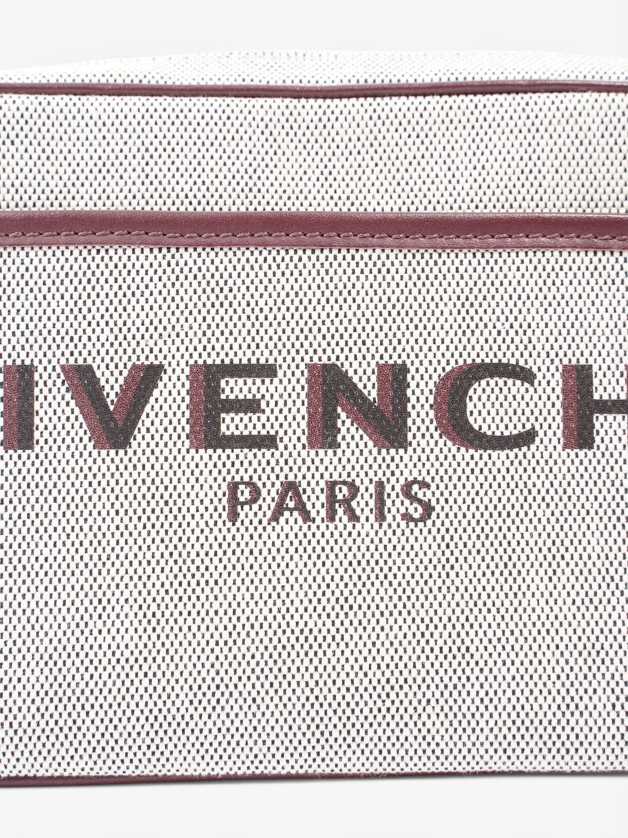 Givenchy Logo Bond Camera Bag White / Aubergine Canvas Image 7