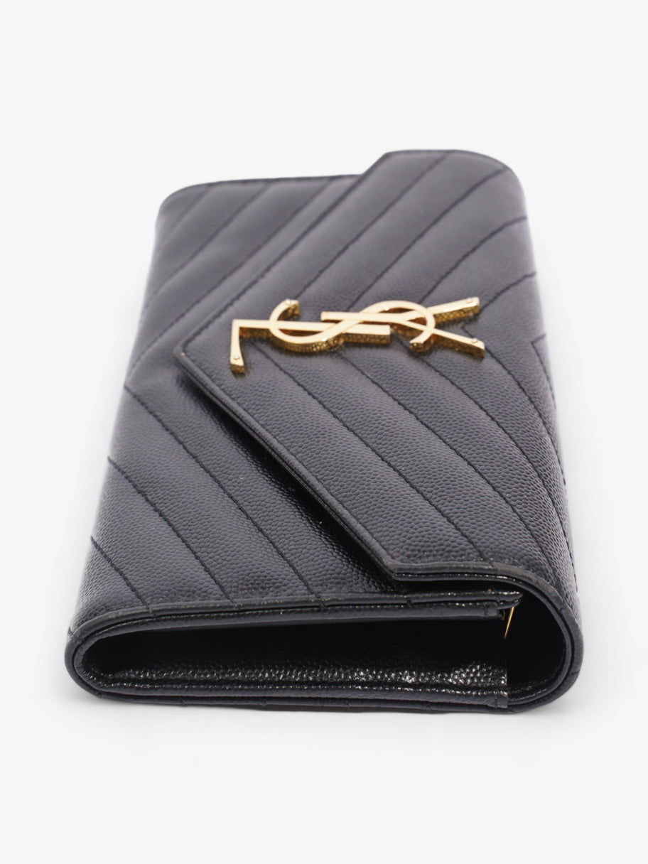 Saint Laurent Envelope Wallet Black Grained Leather Image 3