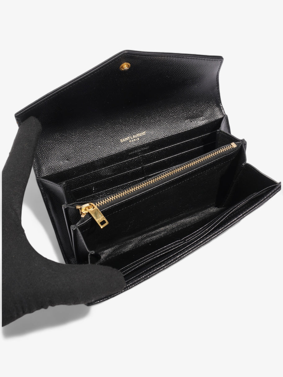 Saint Laurent Envelope Wallet Black Grained Leather Image 7