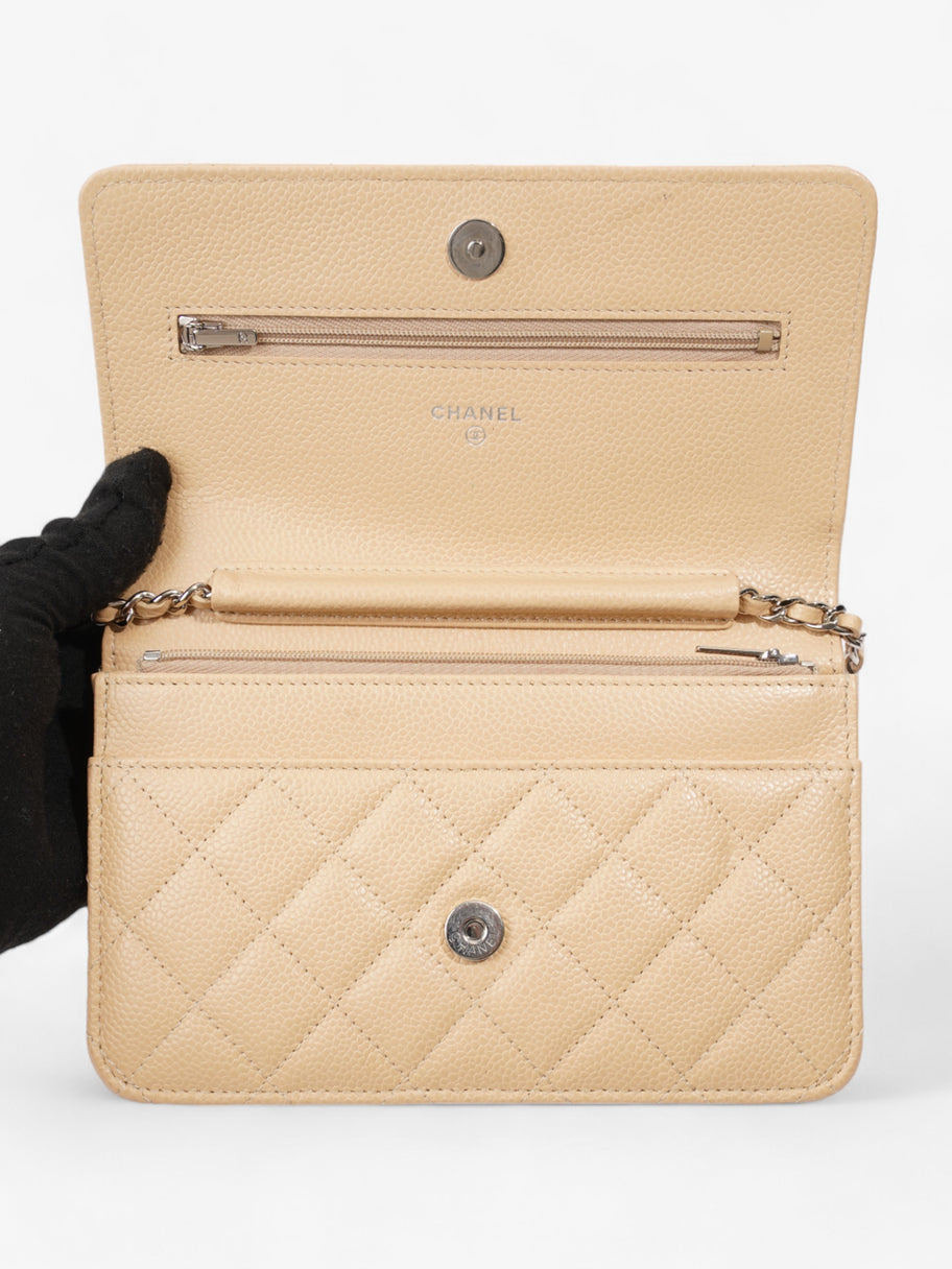 Chanel Wallet on Chain Beige Caviar Leather Image 7