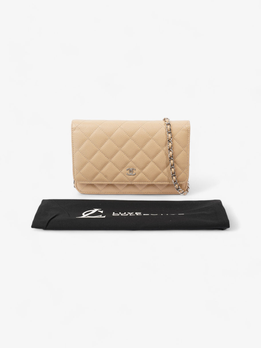 Chanel Wallet on Chain Beige Caviar Leather Image 9