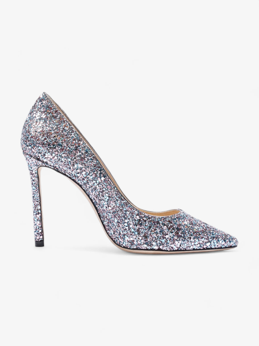 Jimmy Choo Romy Heels 100mm Bubblegum Mix Glitter EU 38 UK 5 Image 4