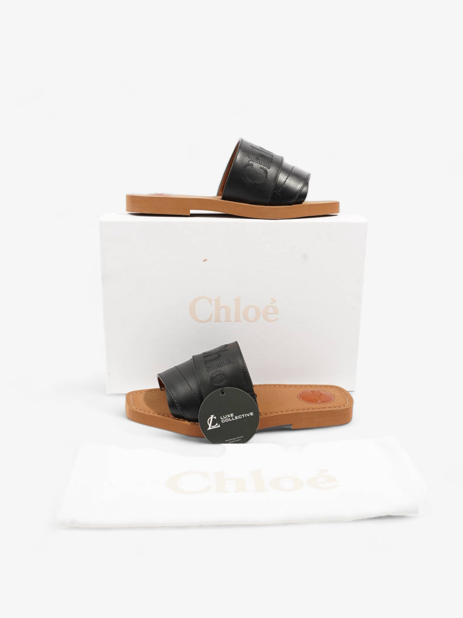 Chloe Woody Sandals Black Leather EU 35 UK 2 Image 9