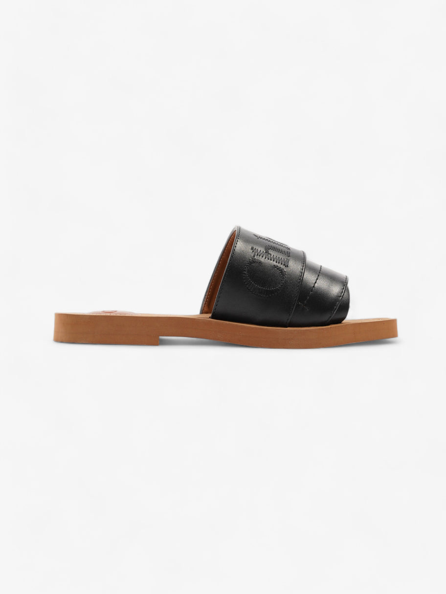 Chloe Woody Sandals Black Leather EU 35 UK 2 Image 1