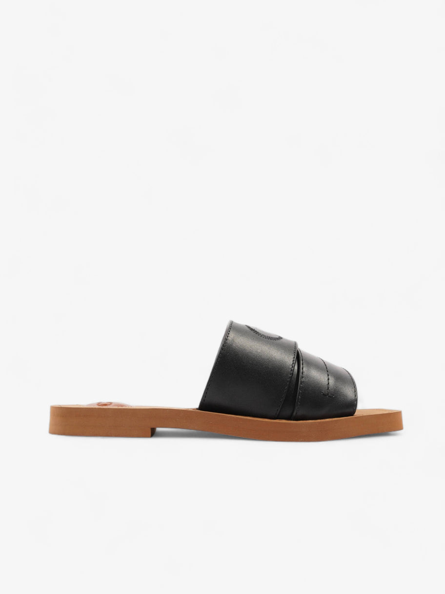 Chloe Woody Sandals Black Leather EU 35 UK 2 Image 4