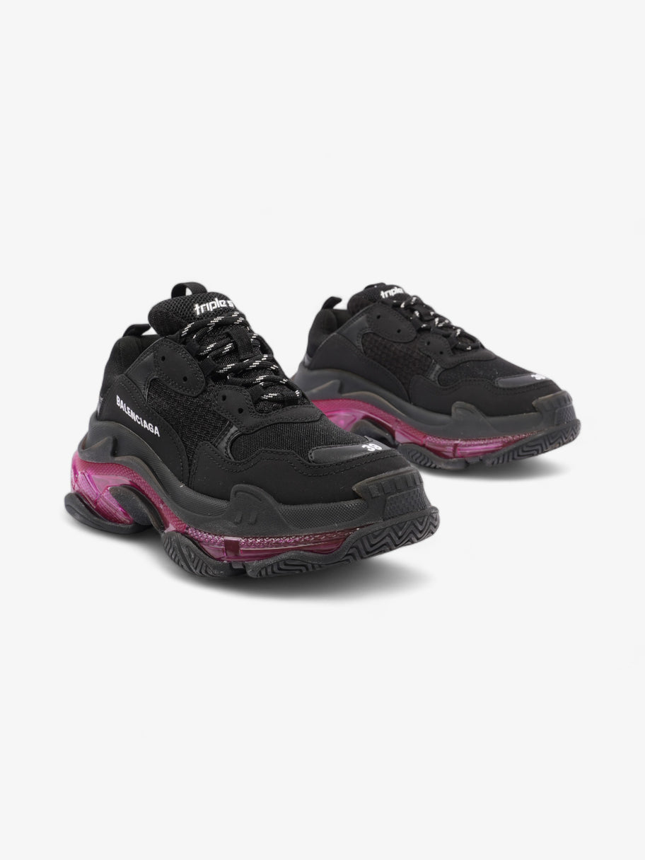 Balenciaga Triple S Clear Sole Black / Pink Neon Mesh EU 39 UK 6 Image 2