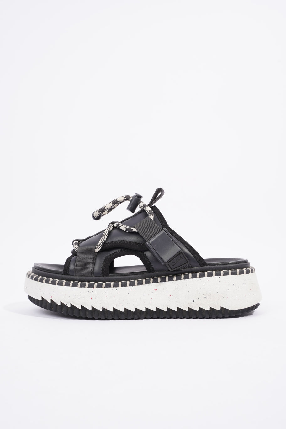 Lilli Platform Sandals Black / White Leather EU 37 UK 4 Image 5